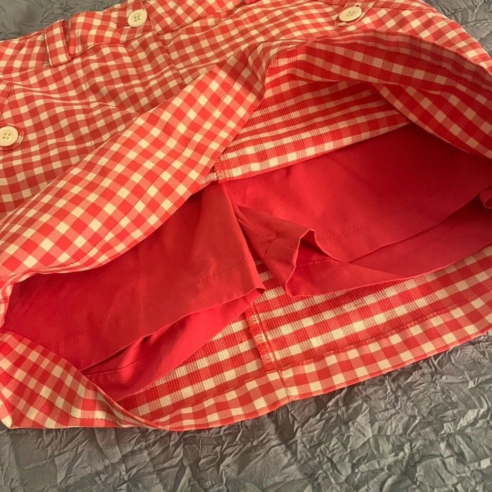 Nike Golf Pink/White gingham golf/pickleball skirt.  Girls XL